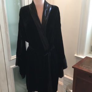 Black velvet and satin robe